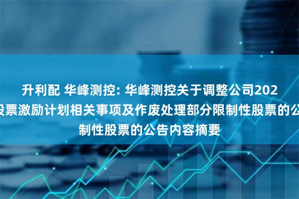 升利配 华峰测控: 华峰测控关于调整公司2021年限制性股票激励计划相关事项及作废处理部分限制性股票的公告内容摘要