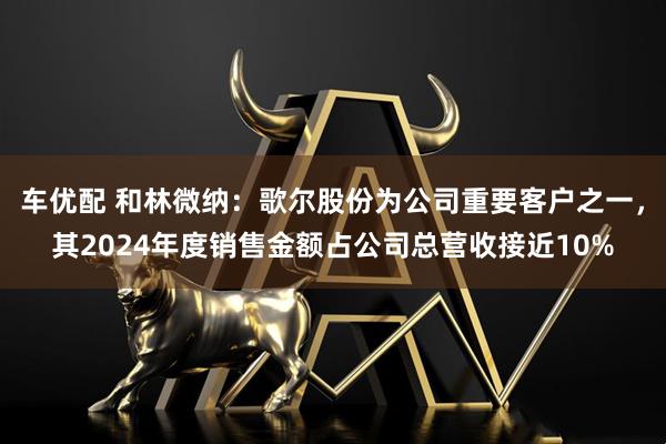车优配 和林微纳:歌尔股份为公司重要客户之一,其2024年度销售金额占公司总营收接近10%